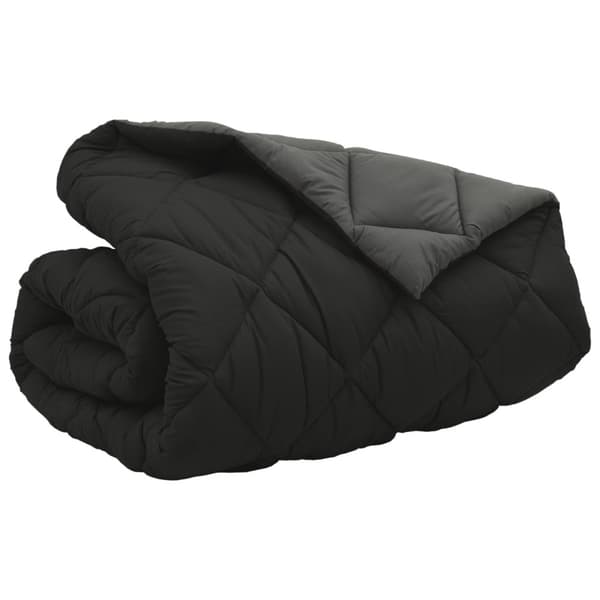Vinter Täcke Svart och Anthracit 200 x 200 cm Mikrofiber
