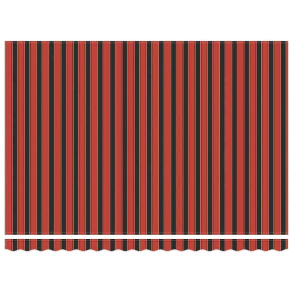 Manuell utdragbar markis med LED-lampor 4 × 3 m