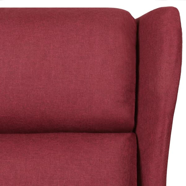 Massagefåtölj vinröd tyg