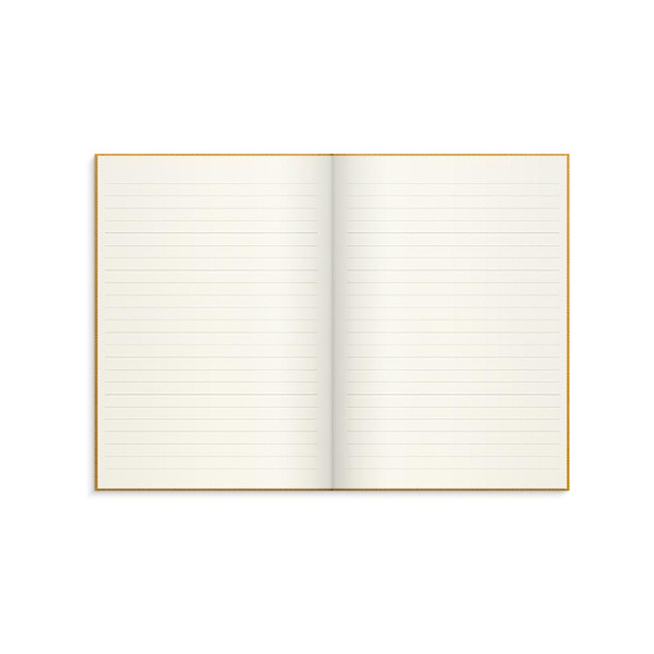Ant.bok BURDE A5 textil linj senapsgul