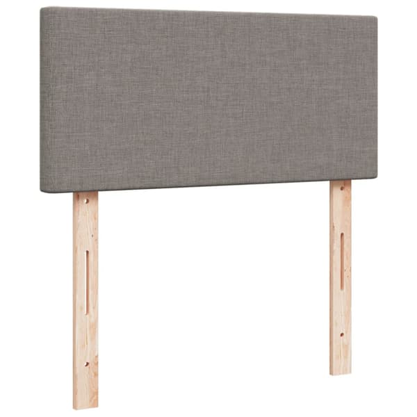 Ramsäng med madrass taupe 100x200 cm tyg