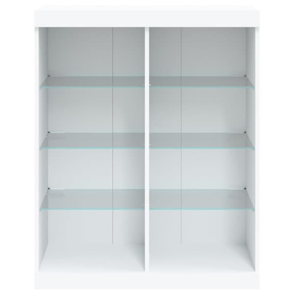 Skänk med LED-belysning vit 81x37x100 cm