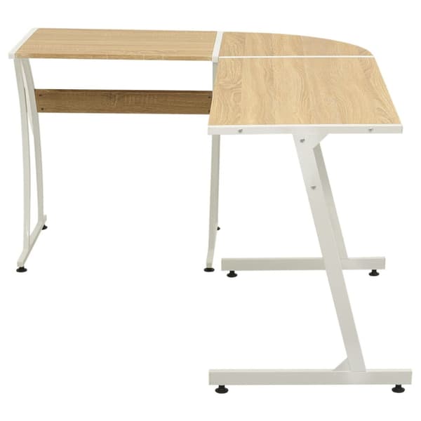 Hörnskrivbord L-formad ek