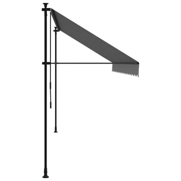Markis infällbar antracit 400x150 cm tyg och stål