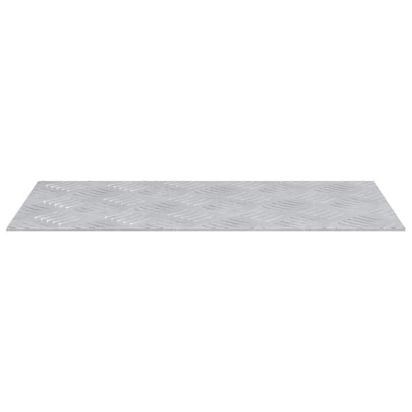 Trappsteg Rektangulär 4 pcs Silver 50 x 25 cm Aluminium