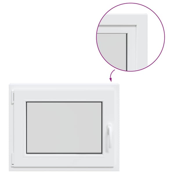 Källarfönster RISOR 50 x 55 cm PVC och glas