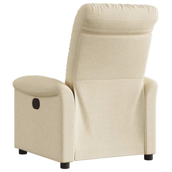 Reclinerfåtölj gräddvit tyg
