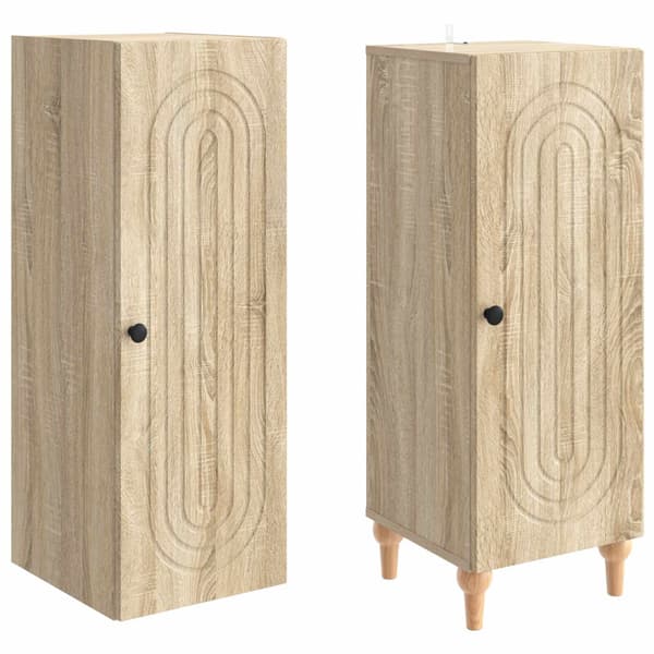Skåpset 2 pcs Sonoma-ek Konstruerat trä