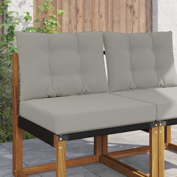 Utomhus Soffa Kudde 2 pcs Grå Polyester