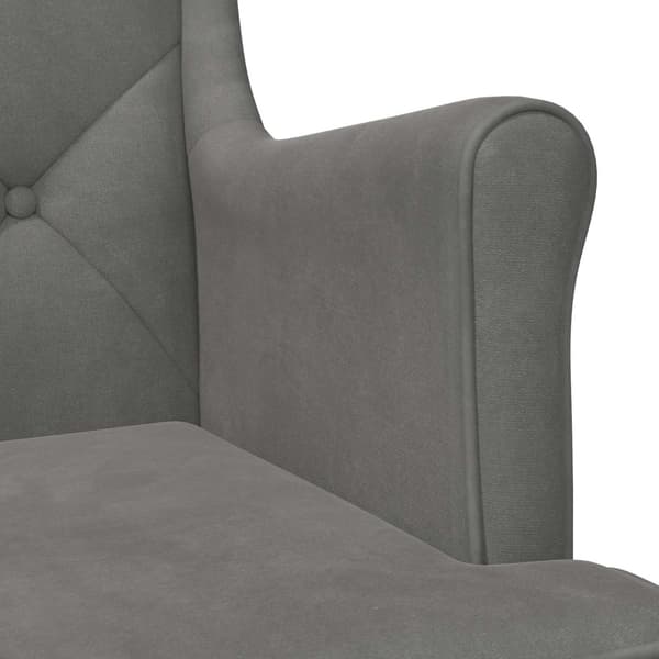 fåtölj Mörkgrå Sammet