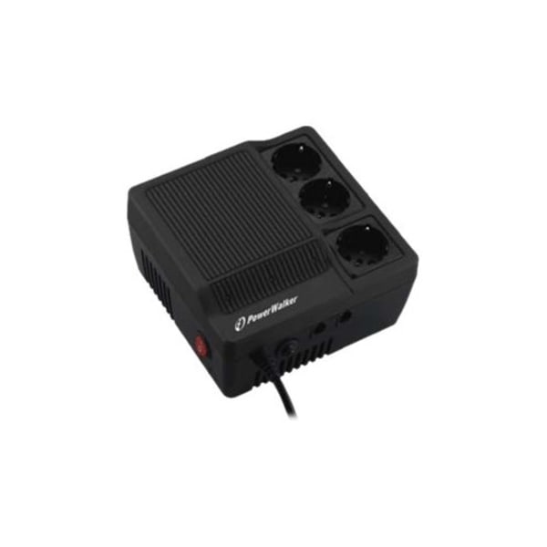 PowerWalker AVR 1200 - automatisk spänningsregulator - 720 Watt - 1200 VA Svart