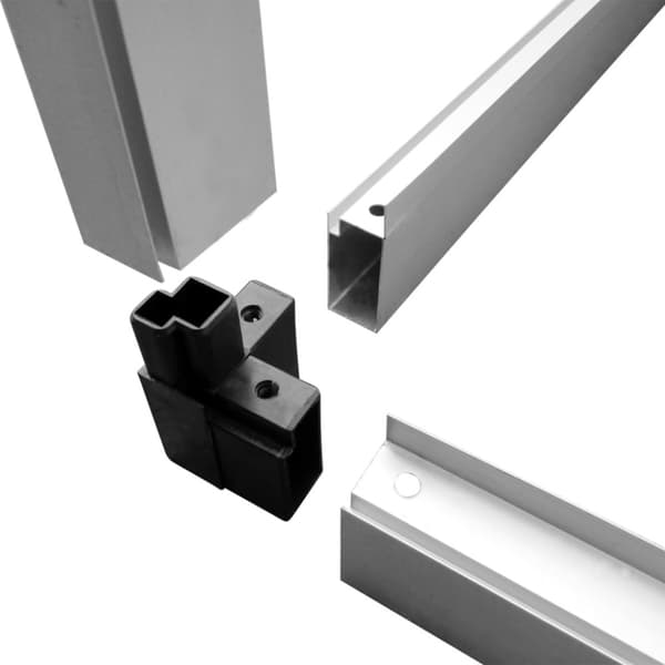 Växthus i förstärkt aluminium med basram 6,05 m²