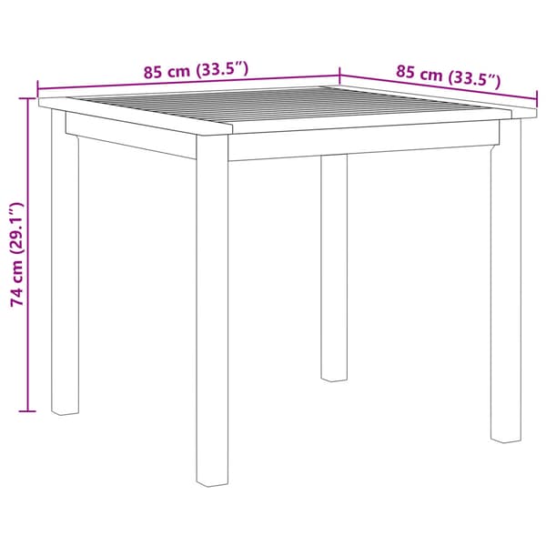 Trädgårdsmöbelset 5 pcs Grå Massivt Akaciaträ