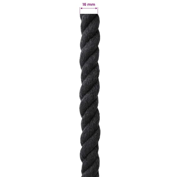 Rep Svart 1,6 x 1,6 x 5000 cm Bomull