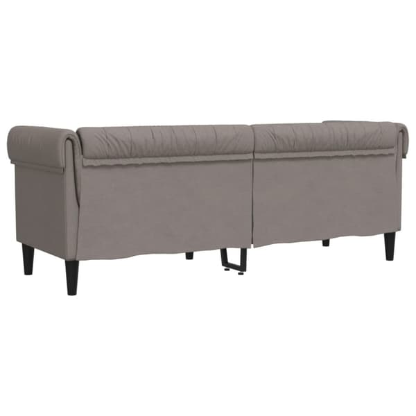 Chesterfieldsoffa 3-sits taupe tyg