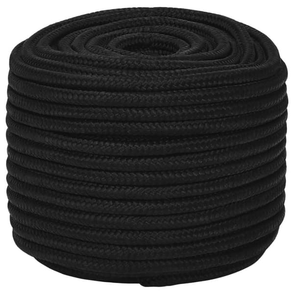Rep svart 12 mm 100 m polyester