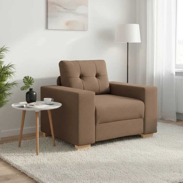 Soffa brun 100x78x80 cm tyg
