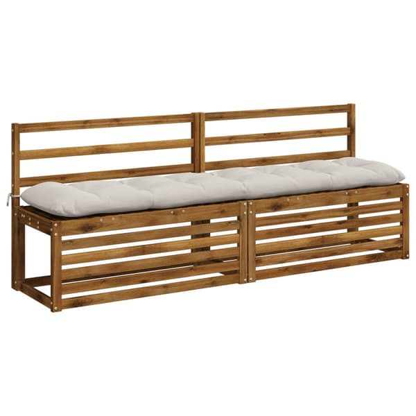 Bänk Kuddar VIANEN 2 st 100% Polyester Vit 190 x 40 x 12 cm