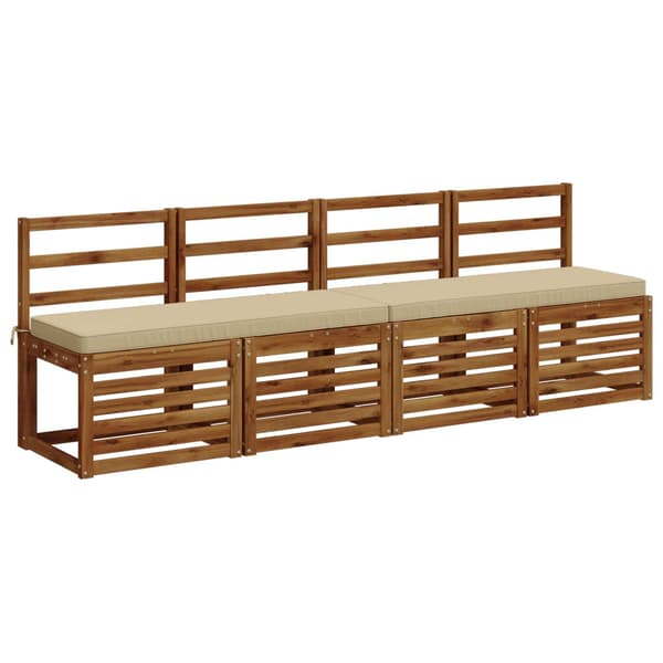 1-delad Bänk Kudde VUGHT 100% Polyester Beige 120 x 40 x 5 cm