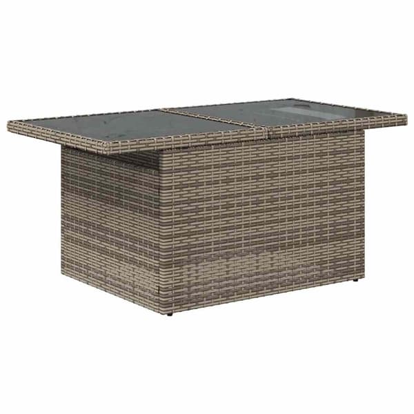Trädgårdsoffset 8 st Grå Poly rattan