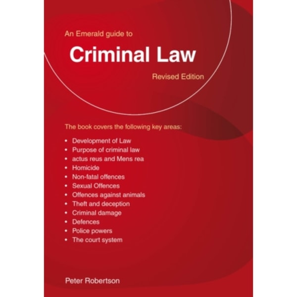 An Emerald Guide To Criminal Law (häftad, eng)