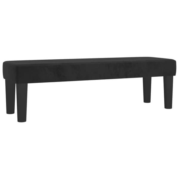 Bänk svart 100x30x30 cm sammet