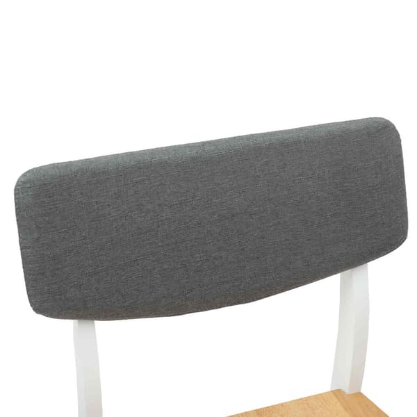 Matstolar 2 pcs Vit 48 x 49 x 95 cm Massiv Gummiträ