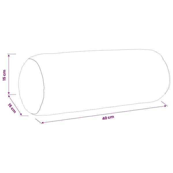 Kuddöverdrag 2 st HEERLEN Bladdesign Ø 15 x 40 cm Polyester