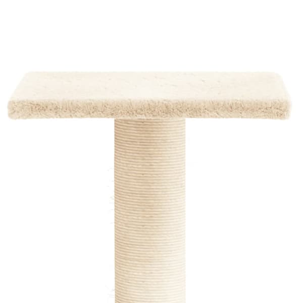 Klöspelare med plattform gräddvit 38 cm