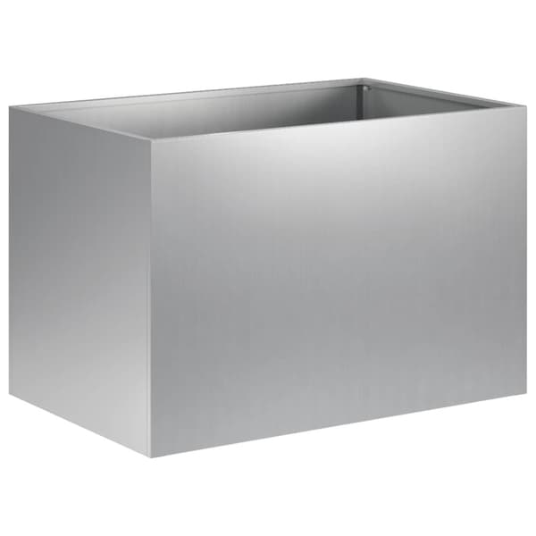 Trädgårdsplanterare Silver 60 x 40 x 40 cm Galvaniserat stål