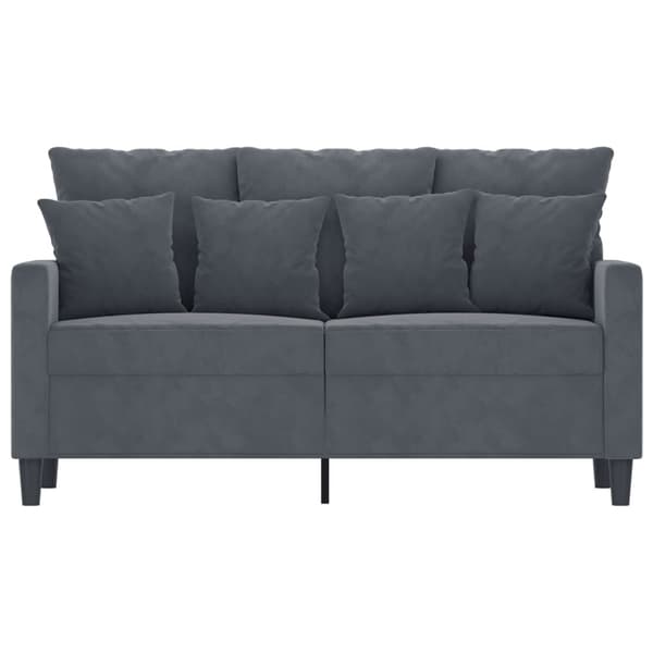 2-sitssoffa mörkgrå 120 cm sammet