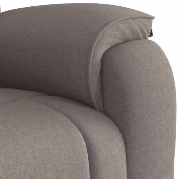 Massagefåtölj taupe tyg