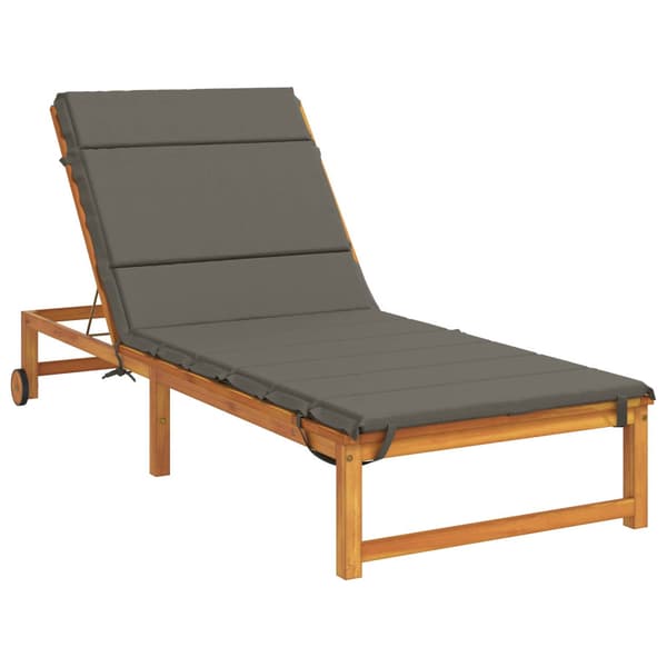 Solstol Kudde GEMERT 100% Polyester Grå 200 x 80 x 3 cm