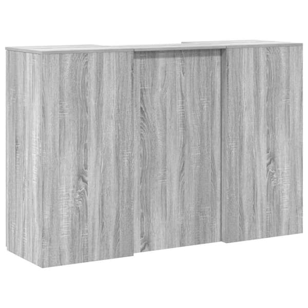 Receptionsdisk grå sonoma 155x50x103,5 cm konstruerat trä