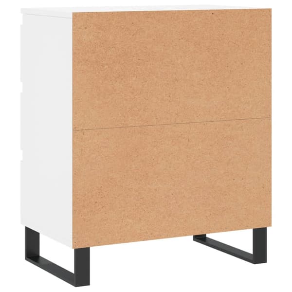 Byrå vit 60x35x70 cm konstruerat trä
