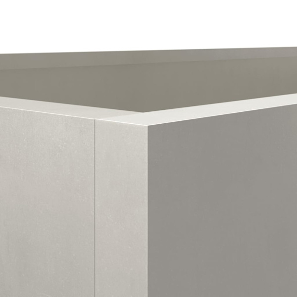 Odlingslåda silver 62x30x29 cm rostfritt stål