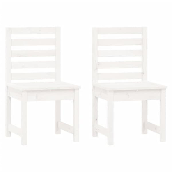 Caféset 3 delar vit massiv furu