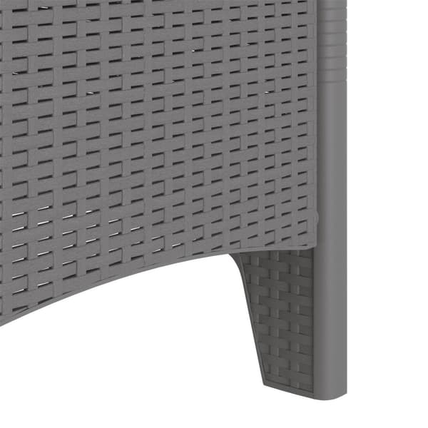 Trädgård Stol 2 pcs Ljusgrå 53 x 49 x 85 cm Polypropylen