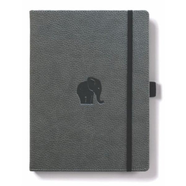Dingbats A4+ Wildlife Grey Elephant Notebook - Dotted