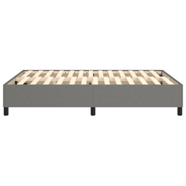 Boxspring-sängram mörkgrå 140x190 cm tyg