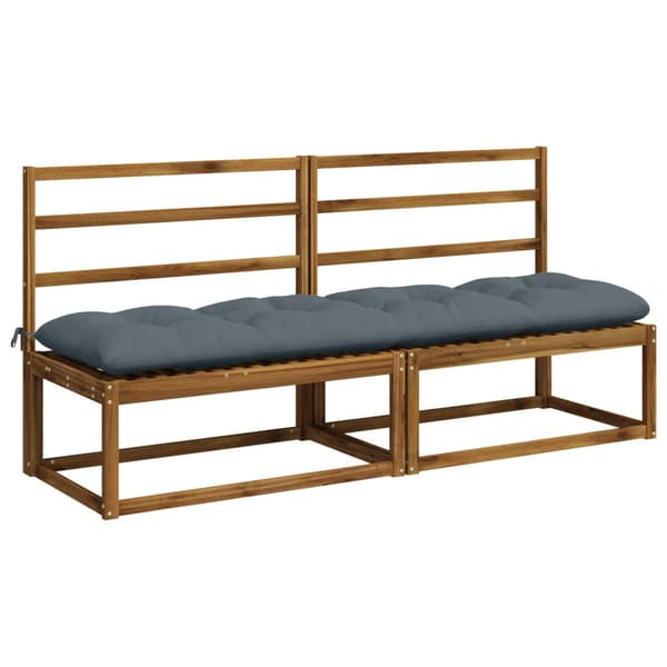 Bänk Kuddar VIANEN 2 st 100% Polyester Blå 190 x 60 x 12 cm