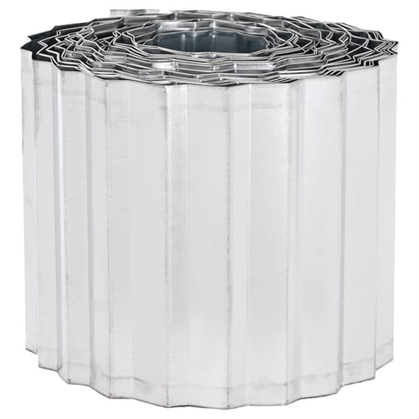 vidaxl Kant för gräsmatta 20 m x 30 cm Galvaniserat stål Silver