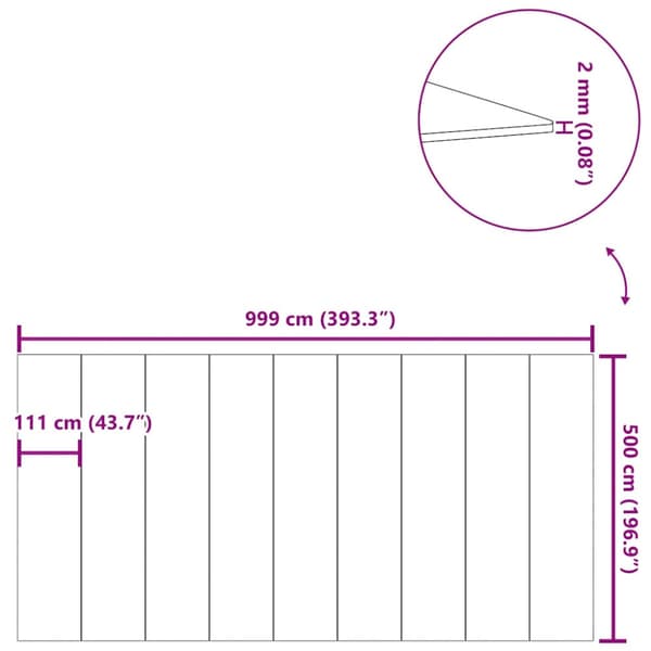 Bottenmatta ljusgrå 999x500 cm polyester geotextil