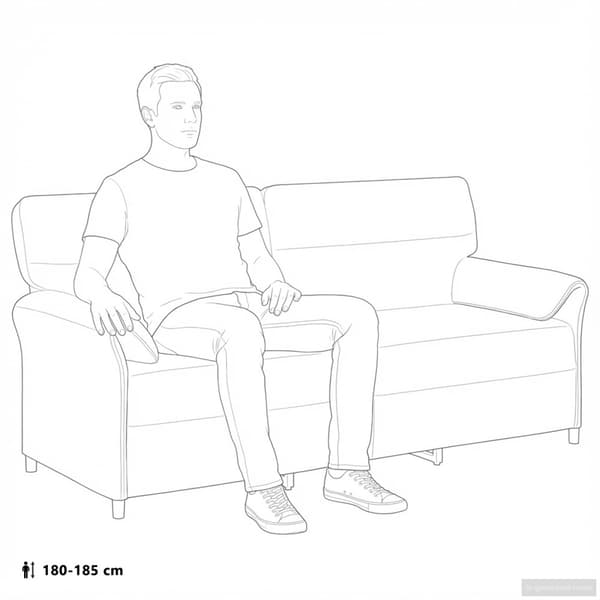 3-Sits soffa Polisblå 198 x 83 x 95 cm Sammet