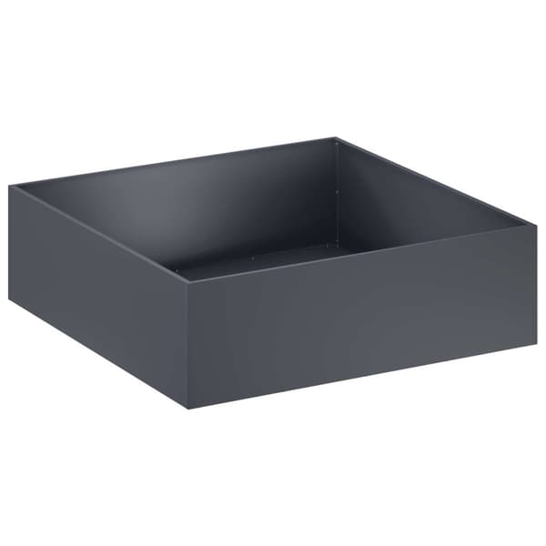 Trädgårdsplanterare 2 st Antracit 80 x 80 x 30 cm