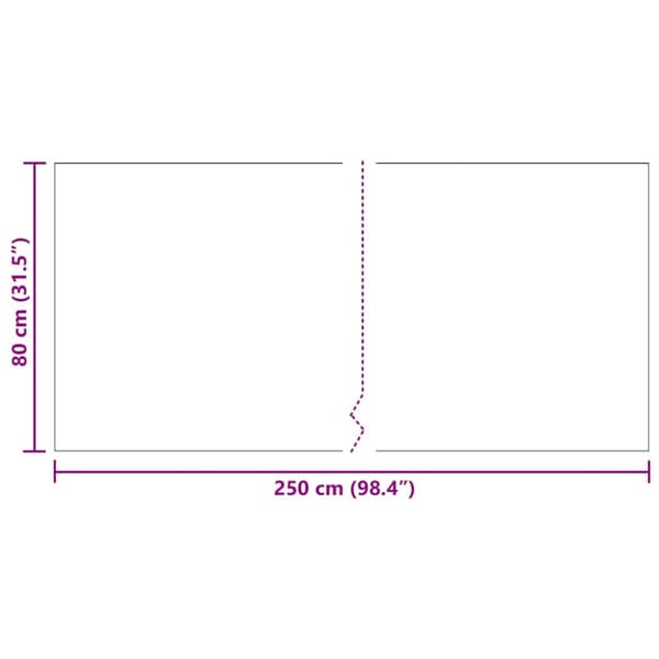 Matta-runner Ljusgrå 80 x 250 cm tyg
