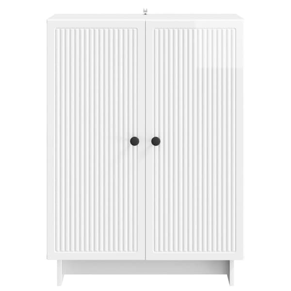 Sideboard Vit högglans 66 x 34,5 x 90 cm Konstruerat trä