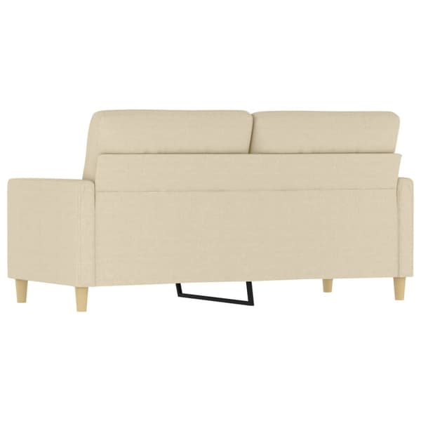 2-sitssoffa gräddvit 140 cm tyg