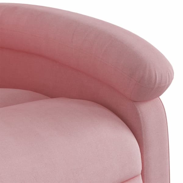 Elektrisk massagefåtölj rosa sammet