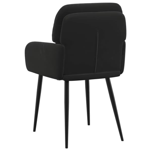 Matstolar 6 pcs Sammet Svart 59 x 59,5 x 90 cm
